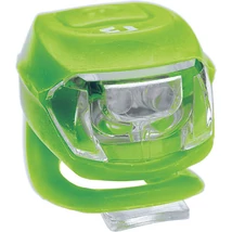 Lámpa BIKEFUN PIXIE első 2 fehér LED 2 funkció, szilikon, zöld - JY-267F-2B-G