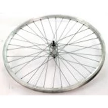 Kerék 26"/559mm/ első, duplafalú ezüst abroncs + alu agy