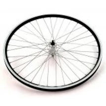 Kerék 26"/559mm/ első, duplafalú fekete abroncs + alu agy