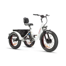 Z-TECH ZT-80A Lithium, 20'' x 4.0, 48V13AH  FAT-bike 6.0 FEHÉR 3 kerekű elektromos jármű
