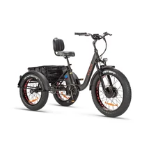 Z-TECH ZT-80A Lithium, 20'' x 4.0, 48V13AH  FAT-bike 6.0 MATT FEKETE 3 kerekű elektromos jármű