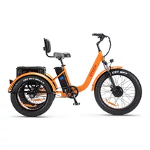 Z-TECH ZT-80A Lithium, 20'' x 4.0, 48V13AH  FAT-bike 6.0 NARANCS 3 kerekű elektromos jármű