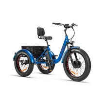 Z-TECH ZT-80A Lithium, 20'' x 4.0, 48V13AH  FAT-bike 6.0 KÉK 3 kerekű elektromos jármű