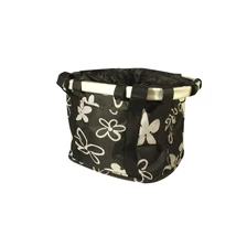 KOSÁR ELŐRE GYORSZÁRAS DIVAT FEKETE VIRÁGMINTÁS