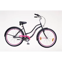 Neuzer Miami női matt fekete/magenta CRUISER KERÉKPÁR
