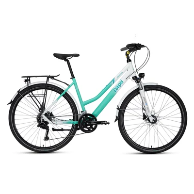 CSEPEL TRACTION 300 FEHÉR-TÜRKIZ NŐI TREKKING KERÉKPÁR