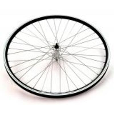 Kerék 26"/559mm/ első, duplafalú fekete abroncs + alu agy