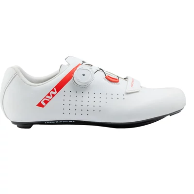 Cipő NORTHWAVE ROAD CORE PLUS 2 FEHÉR/FLUO PIROS